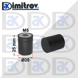 Антивибрационен тампон М 5 х Ø20 х 25 mm